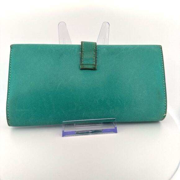 Hermès Bearn Wallet in Vert Turquoise Epsom Leather with Palladium Hardware - Picture 2 of 6